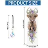 (US Local)4Pcs Special Shape Flowers Yak 5D DIY Diamond Painting Bookmark for Beginners