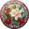 Red Flowers Glass Painting-Paint by Numbers Acrylic Painting 40*40CM