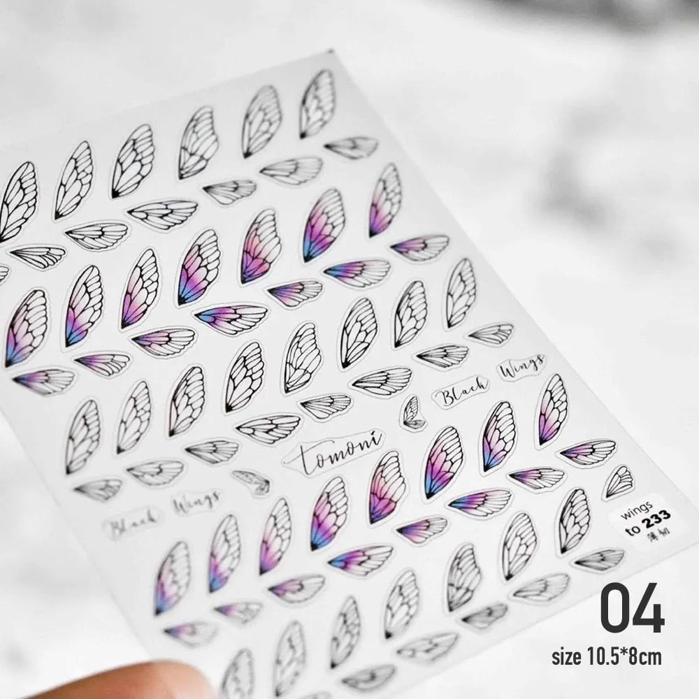 3D Engraved Nail Art Stickers Black and white Leaf Flower high quality Sticker Water Decals Empaistic Nail Water Slide Decals