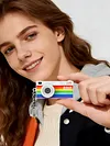Thumb Camera with Long Battery Life Mini Camera Keychain Bag Charms with 1.47In IPS Screen 1440p 2K for Beginners Teens and Adults