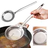 304 Stainless Steel Fine Mesh Strainer Multi-functional Sieve Colander with Handle Fat Skimmer Spoon Kitchen Gadget for Oil Filter Skimming Grease Foam