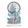 (US Local)Wolf Special Shape 5D DIY Diamond Painting Tabletop Ornament Kit Table Decor