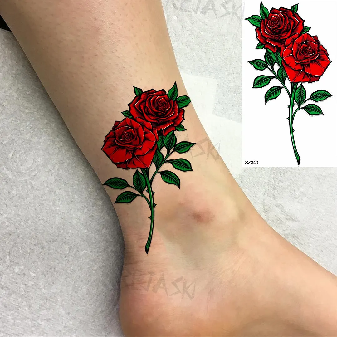 Small Henna Lotus Sexy Back Temporary Tattoos For Women Adult Feather Dandelion Fake Tattoo Body Art Waterproof Tatoos Sticker