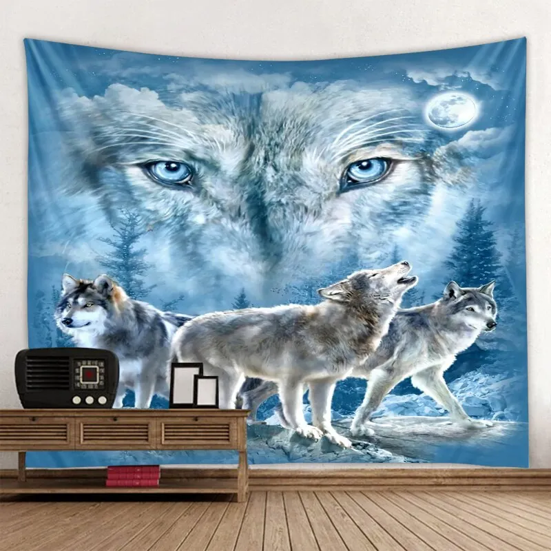 Nigikala creative tapestry wall hanging decoration tiger lion pattern wall hangings home textile wall Bohemian decoration tapiz