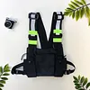 Reflective Vest Backpack Multi-Pocket Vest Bag Large Capacity Stylish Chest Bag