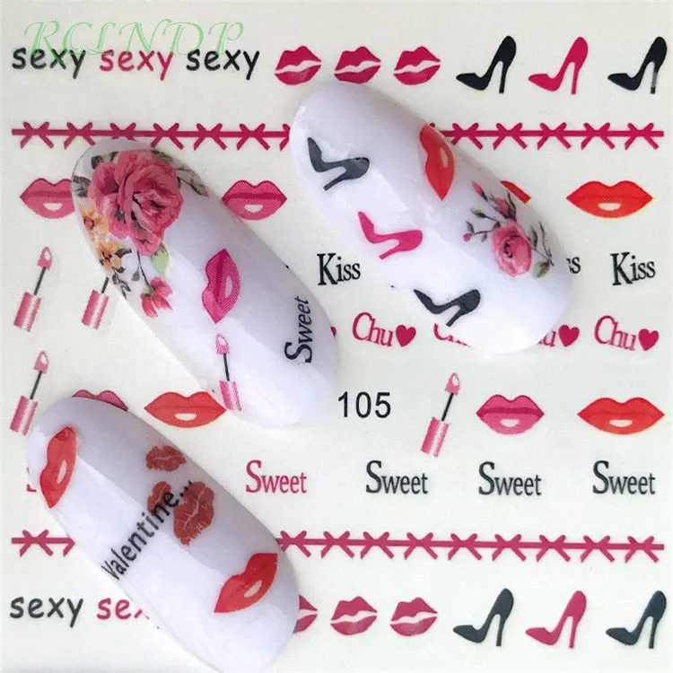 Nail sticker art decoration slider skull head Water Transfer decals manicure lacquer Accessories polish foil