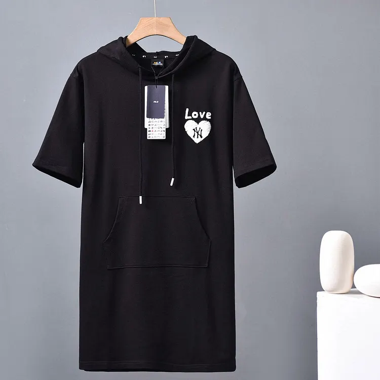 Yankees Spring/Summer Casual Hooded Dress Loose T-shirt