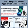 Alarm Clock Wireless Charger Station For Apple Watch Airpods Pro Car/Truck Design Night Light Charging Station