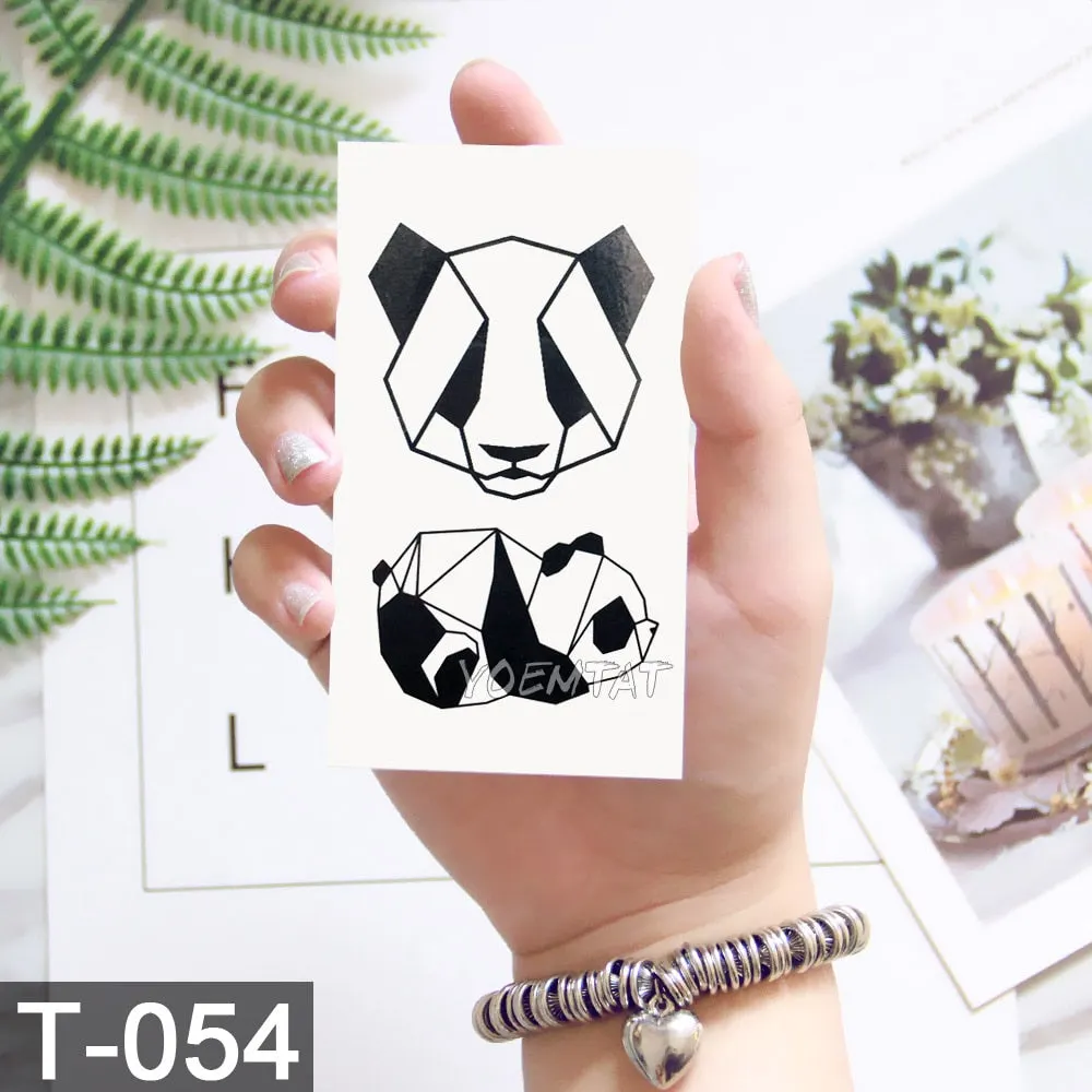Waterproof Temporary Tattoo Sticker Cute Watercolor Cartoon Design Children Lamp Water Transfer Tatto Marine Man Girl Fake Tatoo