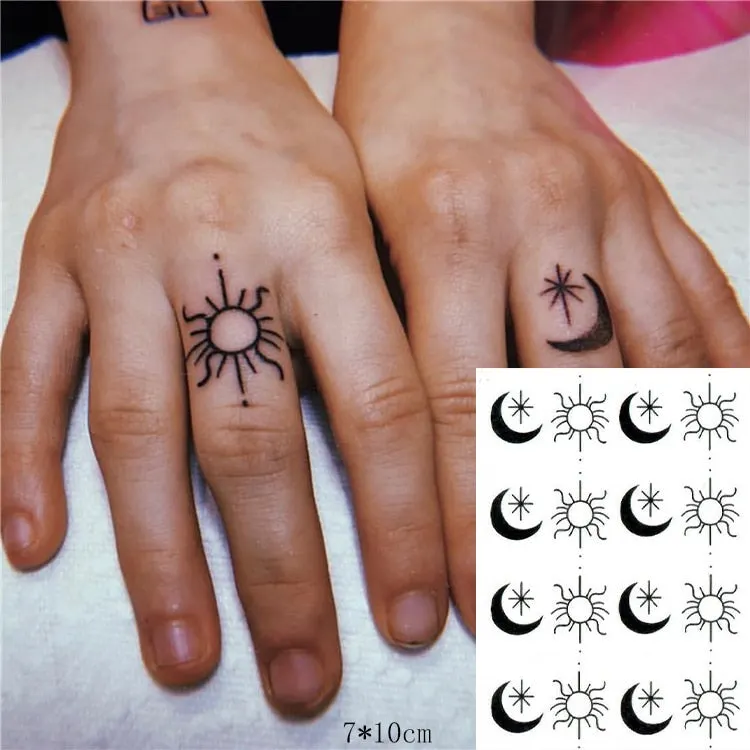 Waterproof Temporary Tattoo Sticker Neck Black Word Angel Devil Bull Cross English Letters Flash Tatoo Fake Tatto for Woman Men