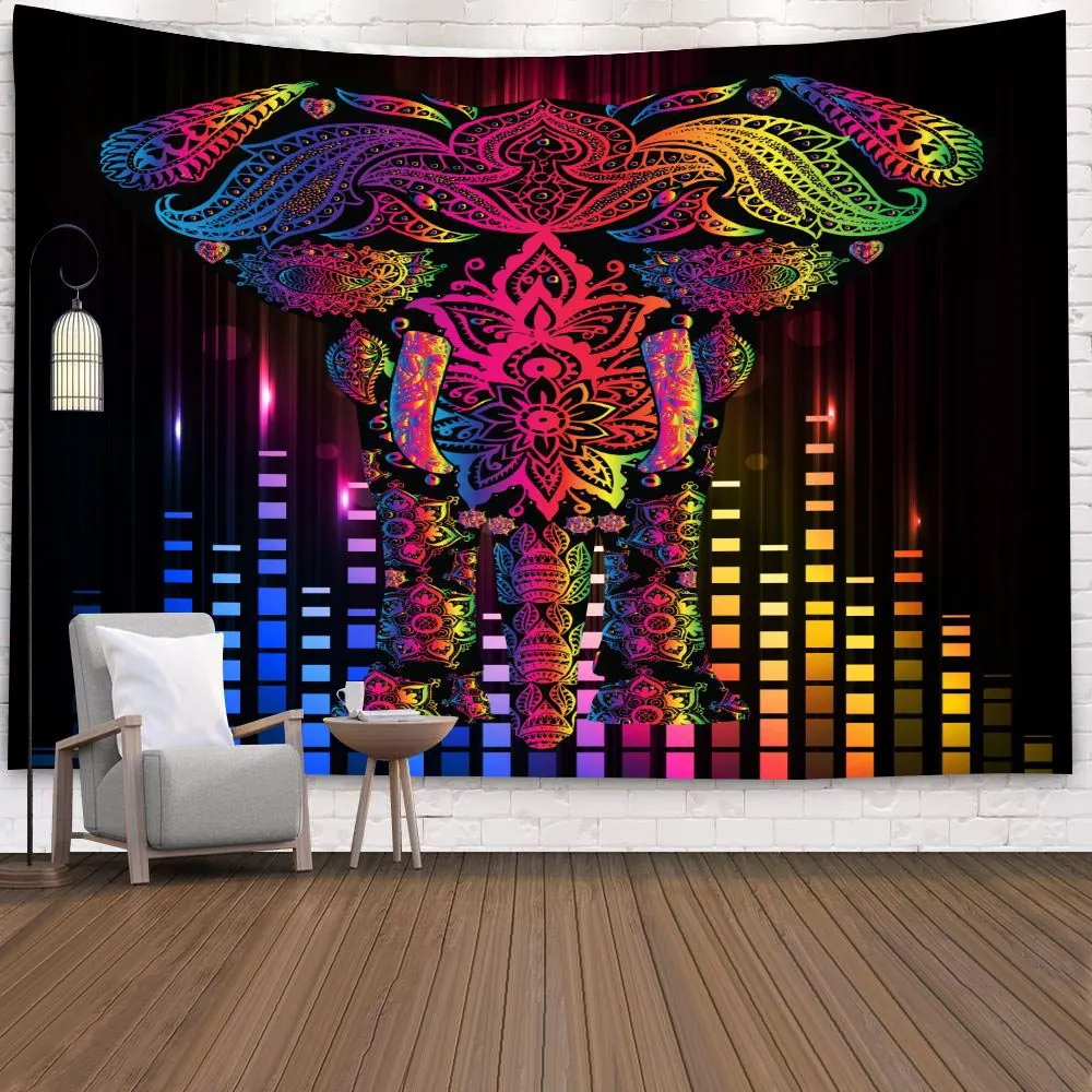 Boho Mandala Tapestry Wall Hanging Witchcraft Wall Cloth Tapestries Elephant Art Psychedelic Hippie Tapestry Macrame Wall Carpet