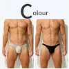 Men's Ultra-Thin Ice Silk U-Convex Pouch Sexy Transparent Mesh Briefs