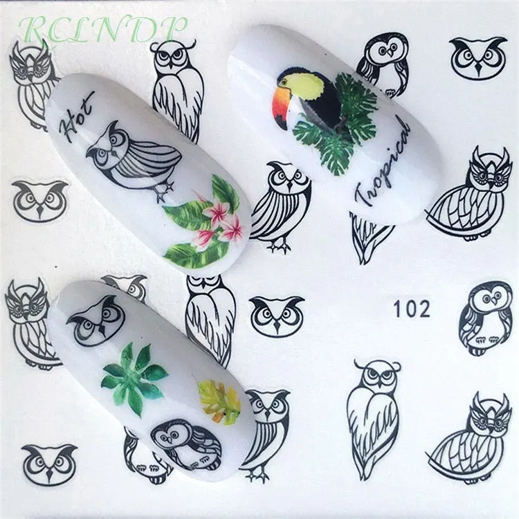 Nail sticker art decoration slider skull head Water Transfer decals manicure lacquer Accessories polish foil