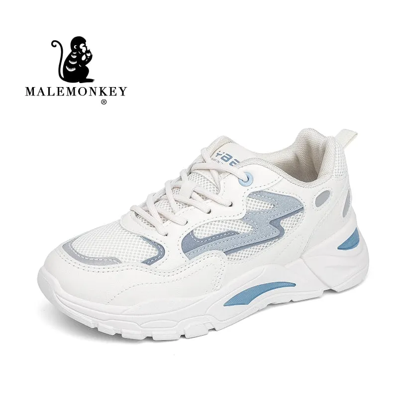 Platform Sneakers Women Cacual Shoes 2022 Spring Autumn Student Shoes Breathable Non Slip Running Sport Shoes White Female Shoes