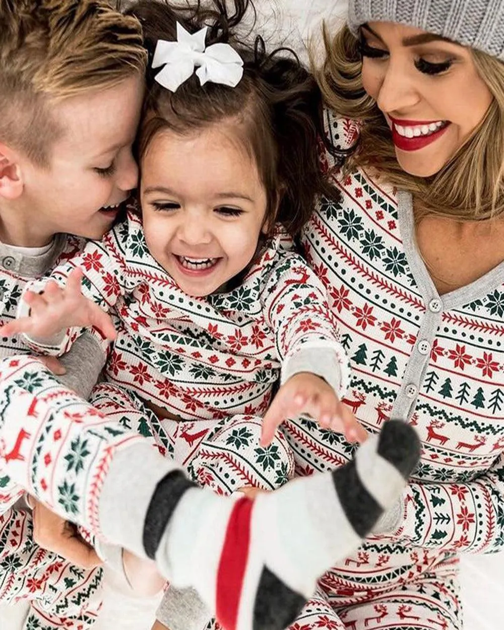 Christmas Deer Snowflake Printed pajamas
