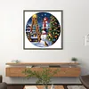 >SALE<Full Embroidery Eco-cotton Thread 11CT Printed Xmas Snowman Cross Stitch 40x40cm