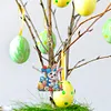(US Local)PET Double Sided Special Shaped Easter Alphabet DIY Diamond Painting Keychain