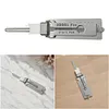 2-in-1 Stainless Steel Key Decoder Portable Precision Hook And Pickup Hand Tool