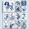 (Multi-Style) Blue And White Porcelain-11CT Stamped Cross Stitch 40*40cm/40*60cm