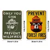 2PCS Smokey Bear - Vintage Metal Signs Set - 20*30cm/30*40cm - Warning