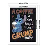 A Coffee A Day Keeps The Grump Away-11CT Stamped Cross Stitch 40*53cm