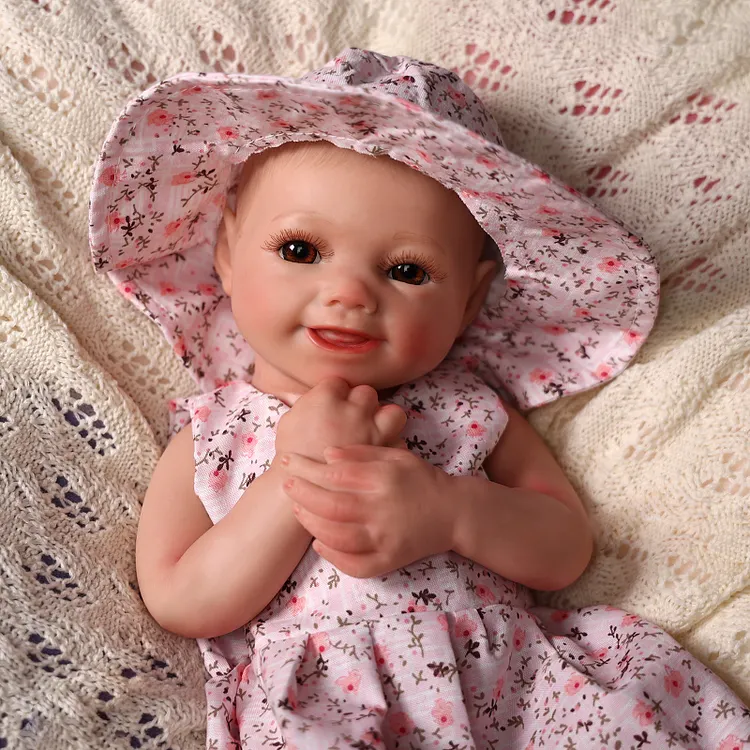 Babeside Sunny 16'' Realistic Silicone Smiling Baby Little Infant Girl Emotional Support Gift