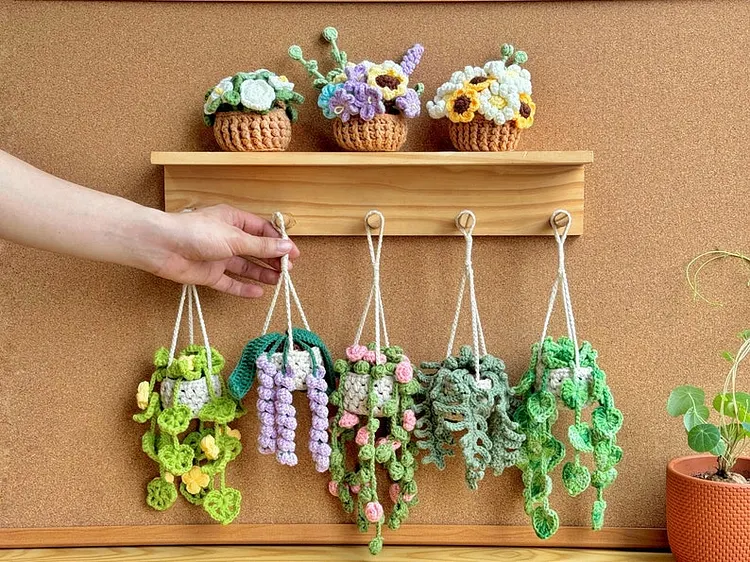 Hanging crochet plant pendant&mdash;【Digital Pattern】