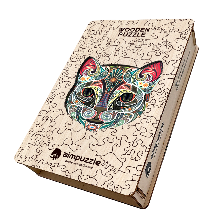 Art Cat Wooden Jigsaw Puzzle