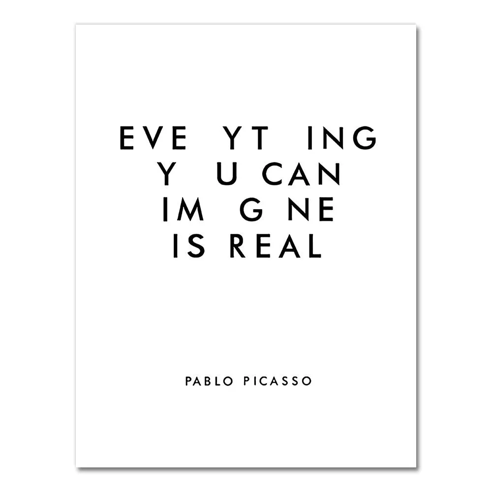 Everyhing you can image is real Pablo Picasso Art Paintings Canvas Print , Don Quixote Poster Painting Wall Picture Home Decor