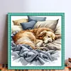(Multi-Style) Sleeping Dog Cat-11CT Stamped Cross Stitch 40*40cm