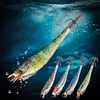Luminous Wood Shrimp Fishing Lure Steel Wire Squid Jig Shrimp Bait for Saltwater
