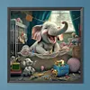 Diamond Painting -DIY Round Drill Elephant(40*40 CM)