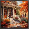 Autumn'S Door - 14CT Stamped Cross Stitch - 50*50cm