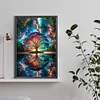 Diamond Painting-DIY Full Round Drill Colorful Abstract Tree(40*60CM)