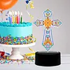 5D DIY Diamond Painting 7 Color Night Light Lamp Home Decoration Ornament Gift Kit(Cross)