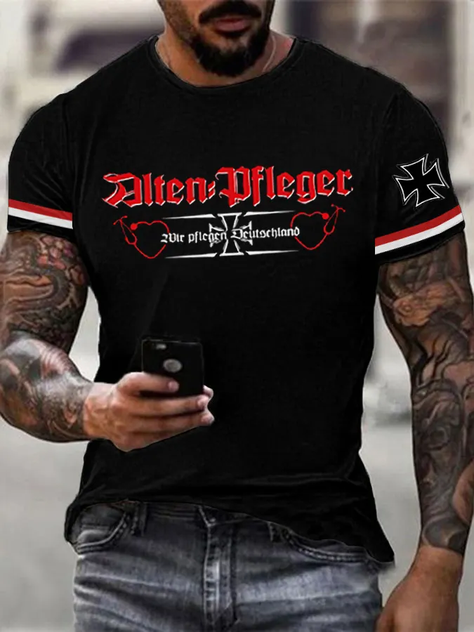 M&auml;nner Alten pfleger Wir pflegen Deutschland T-Shirt