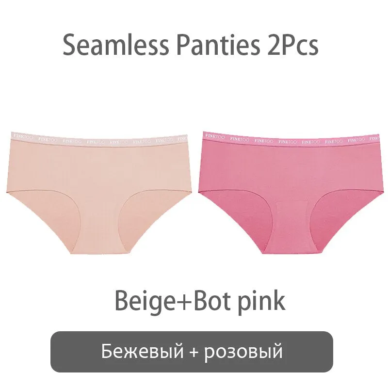 FINETOO Seamless Panties Women Rose Printing Underwear Fashion Letter Panty Ladies Briefs Underpants S-XL Female Briefs Lingerie
