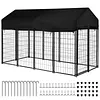 [US Local Warehouse] Outdoor Secure Wire Crate Kennel Anti-Rust Metal Dog Cage for Medium Small Dogs