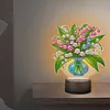 Acrylic Double Sided Butterfly Vase Diamond Painting LED Night Light Kit