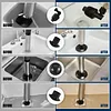 Air Plunger for Toilet, Stainless Steel Air Plunger Drain Clog Remover Tools High Pressure Air Drain Blaster Kit Heavy Duty Toilet Unclogger Plungers for Bathroom Kitchen Floor Drain Sink Clogged Pipe