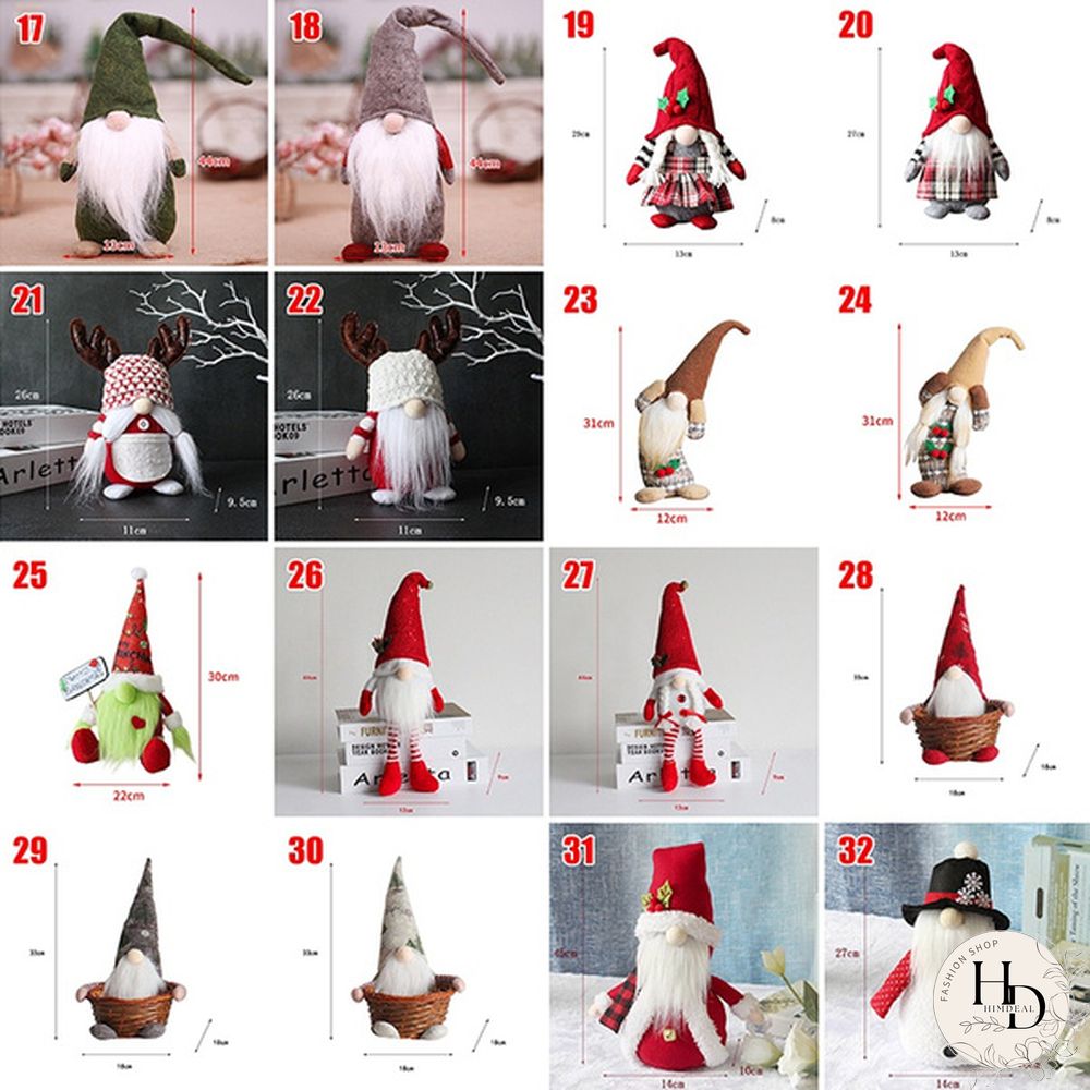34Styles Swedish Tomte Dwarf Faceless Plush Doll Rudolph Gnomes Dwarf Santa Claus Elf Doll Ornaments