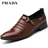 P&oacute;łbuty sk&oacute;rzane PRADA Brytyjskie buty casual business