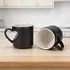 Heart-Shaped Color Changing Cup with Love Handle Heat Colors Change Beverage Cups Multi-Purpose Funny Color Changing Coffee Cup for Valentines Day/Anniversary/Wedding/Proposal