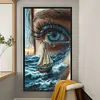 Silhouette Ocean Girl-11CT Stamped Cross Stitch 40*70cm/15.75*27.56in(Big Size)