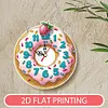 2Pcs Diamond Painting Ornament with Clock Function Hanging Clock Art Craft Decor