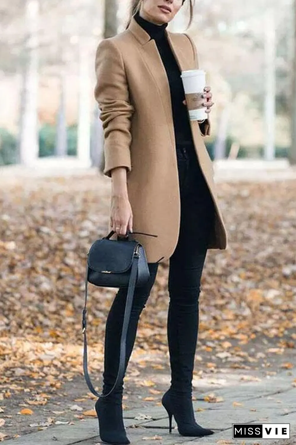 Stand Collar Barret Long Coat