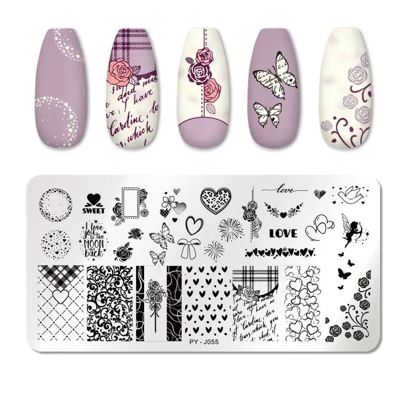 PICT YOU Animal Patterns Nail Stamping Plates Stainless Steel Nail Art Image Plate Stamp Template Stencil Tools PY-F011-Nail Inspo