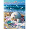 (Counted/Stamped) 11CT Beach starfish and shells-Cross Stitch 40*50cm/15.75*19.69in