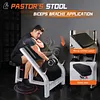 [US Local Warehouse] Fitness Preacher Curl Bench Adjustable Seated Isolated Barbell Dumbbell Biceps Station Workout Bench for Home Gym Fitness Equipment