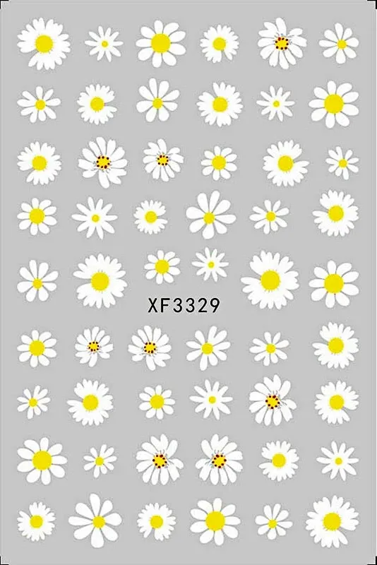 3D Nail Art Stickers Manicure Decoration Design Nail Art Decal Green Clover Leaf Nail Art Designer Decals Beautiful Flower